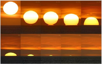 Green Flash Sequence - Atmospheric Optics website