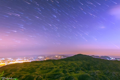 Stellar Traces above the Dolines complex of Pantokrator, Corfu