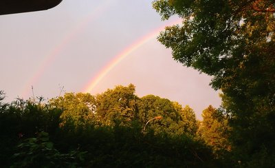 Strange double rainbow