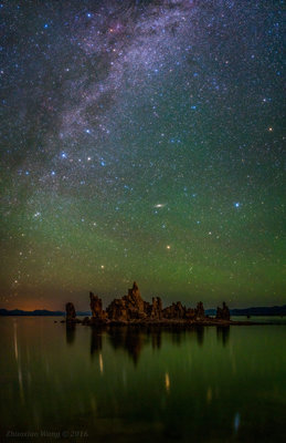 Mirror reflection by Mono Lake.