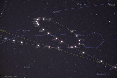 Retrograde Venus 2009; annotated.