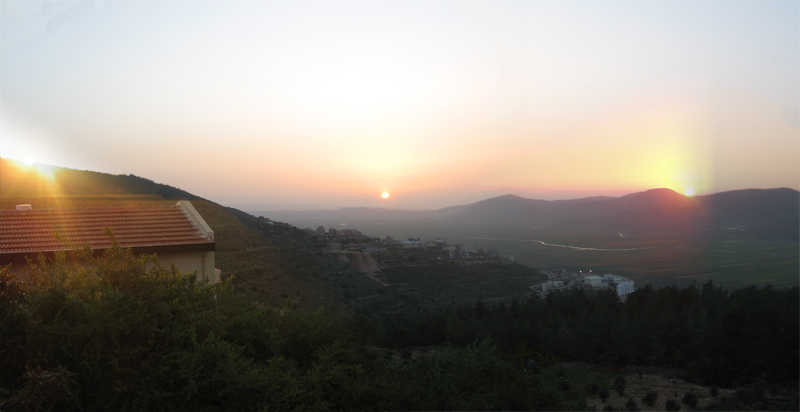 the annallemma of the sun over the gallili mountains of the Holy Land