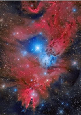 Christmas Tree Cluster Cone Nebula and Fox Fur Nebula Robert G Lyons Telescope Live.png