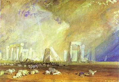 Stonehenge, painted by William Turner, in 1828 (source : wikipedia)