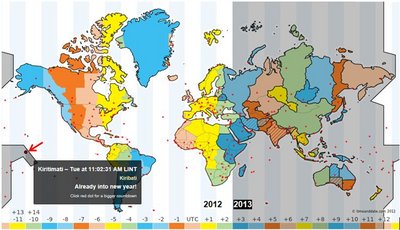 Christmas Isl. =&gt; UTC/GMT +14 hours