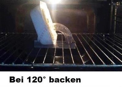 bake it by 120° (credit vips)